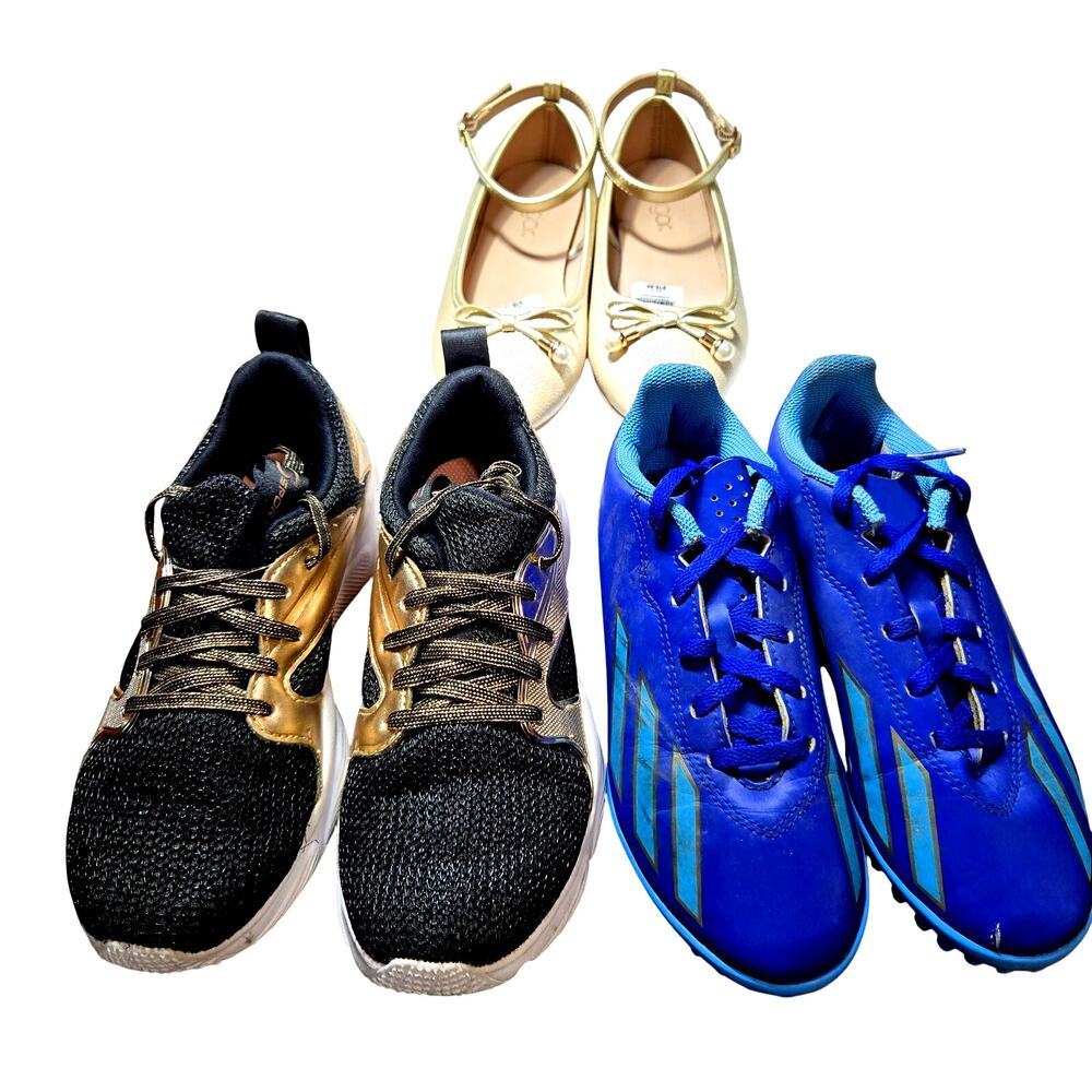 Sport + More Size 3 3.5 Girl's Tennis Sneaker Dress Shoe Bulk Lot of 3 3 1/2